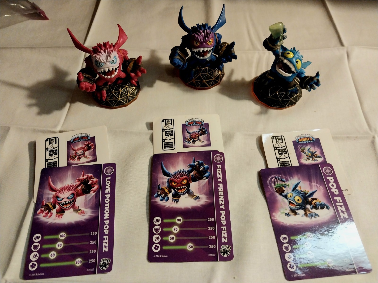 Skylanders Pop Fizz-Giants, Fizzy Frenzy & Love ❤️ Potion-TrapTeam Lot