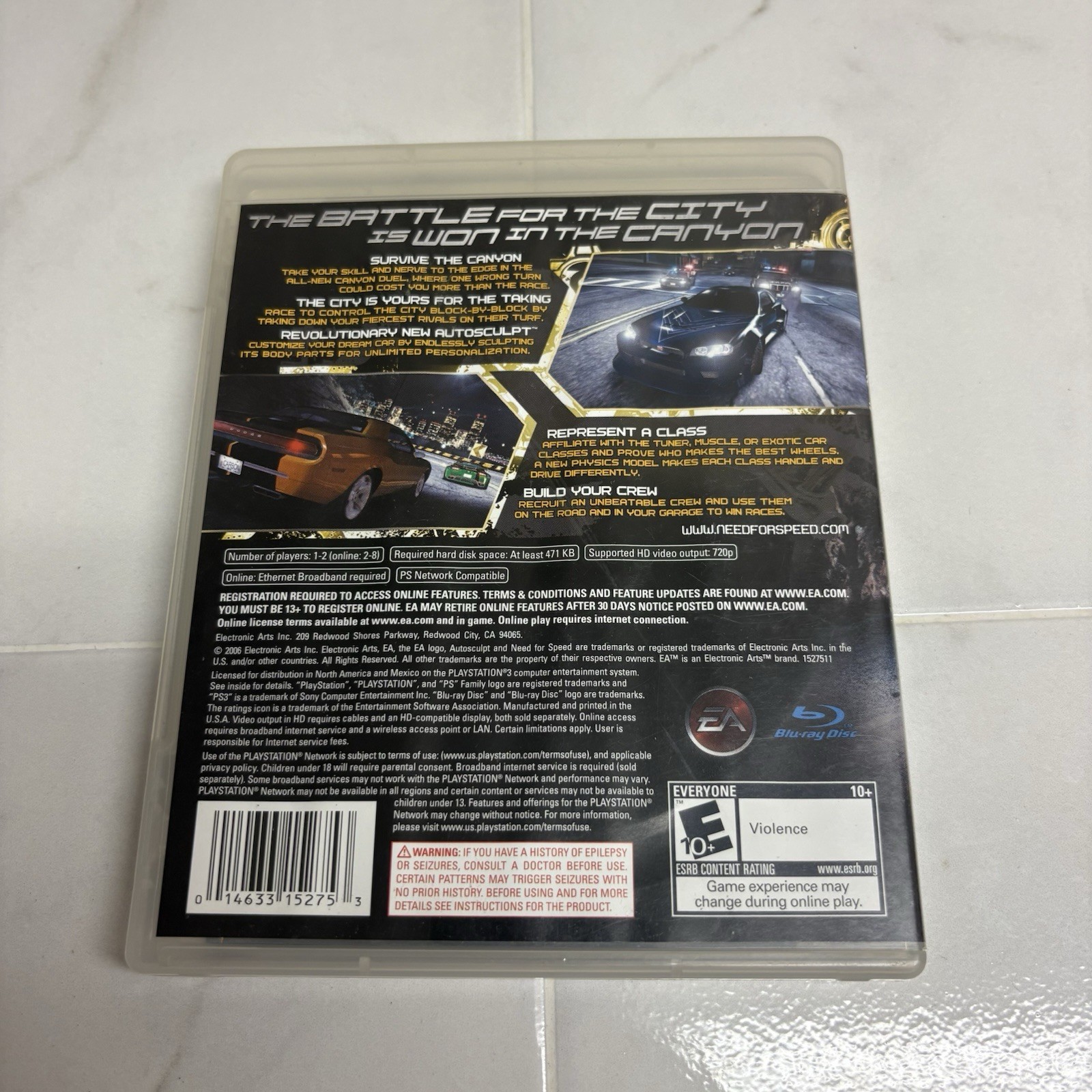 Need for Speed Carbon Sony PlayStation 3 PS3 Complete CIB Tested