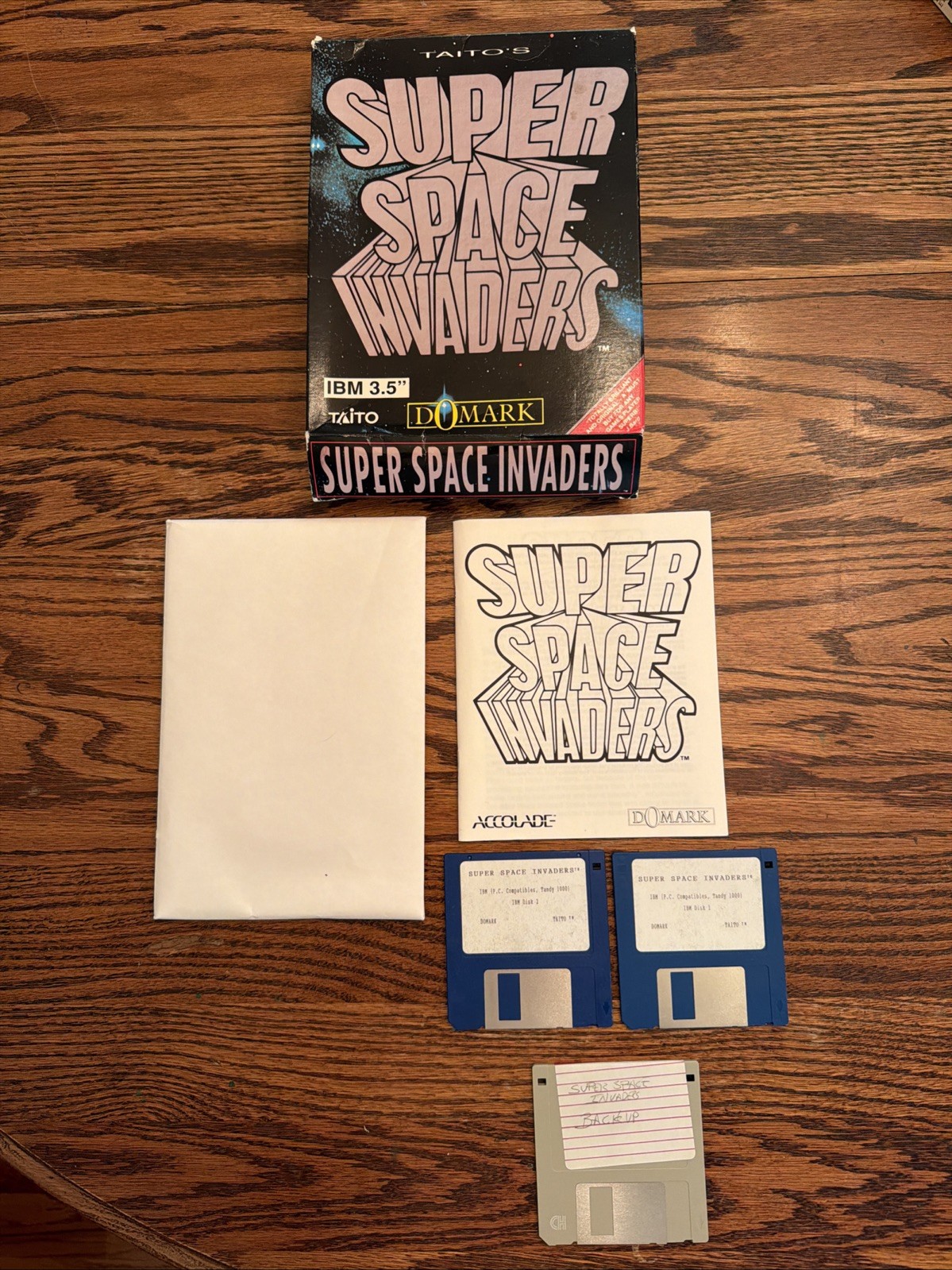 Bulk Lot Vintage IBM Pc Computer Big Box Games Super Space Invaders ROADWAR CIB