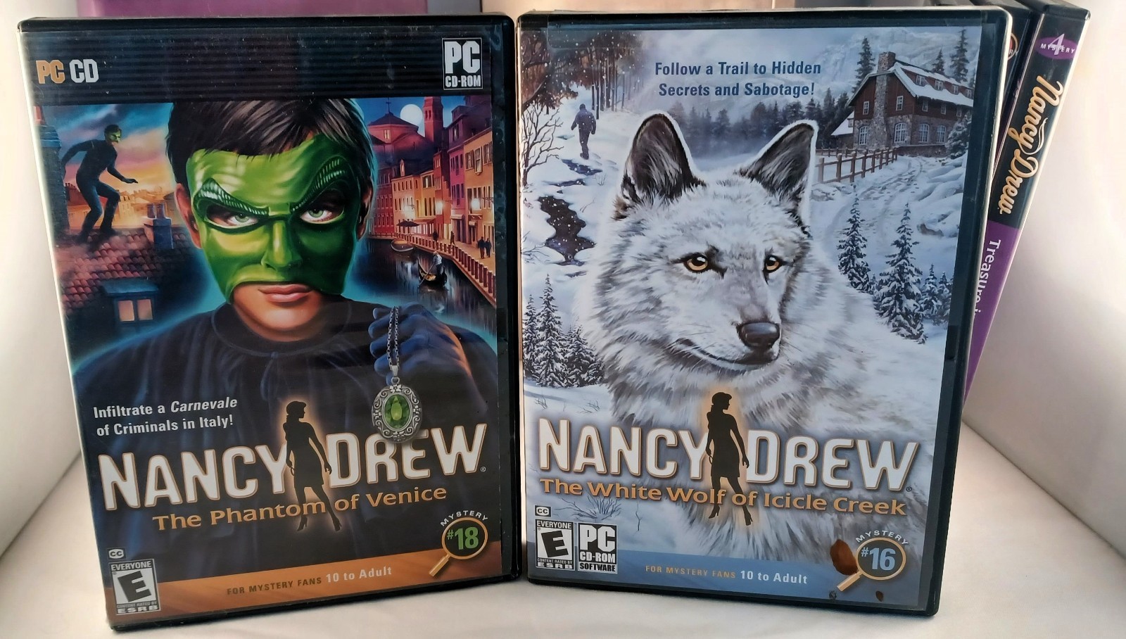 NANCY DREW COLLECTIBLE TIN PC Game Mystery Lot of 9 Her Interactive