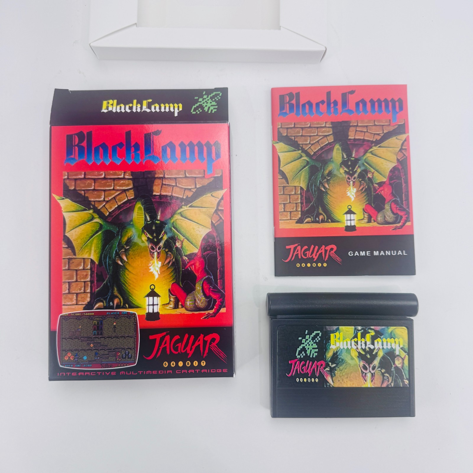 Black Lamp – Atari Jaguar, 1988 Homebrew RARE Game CIB Complete SHARP FREE SHIP!