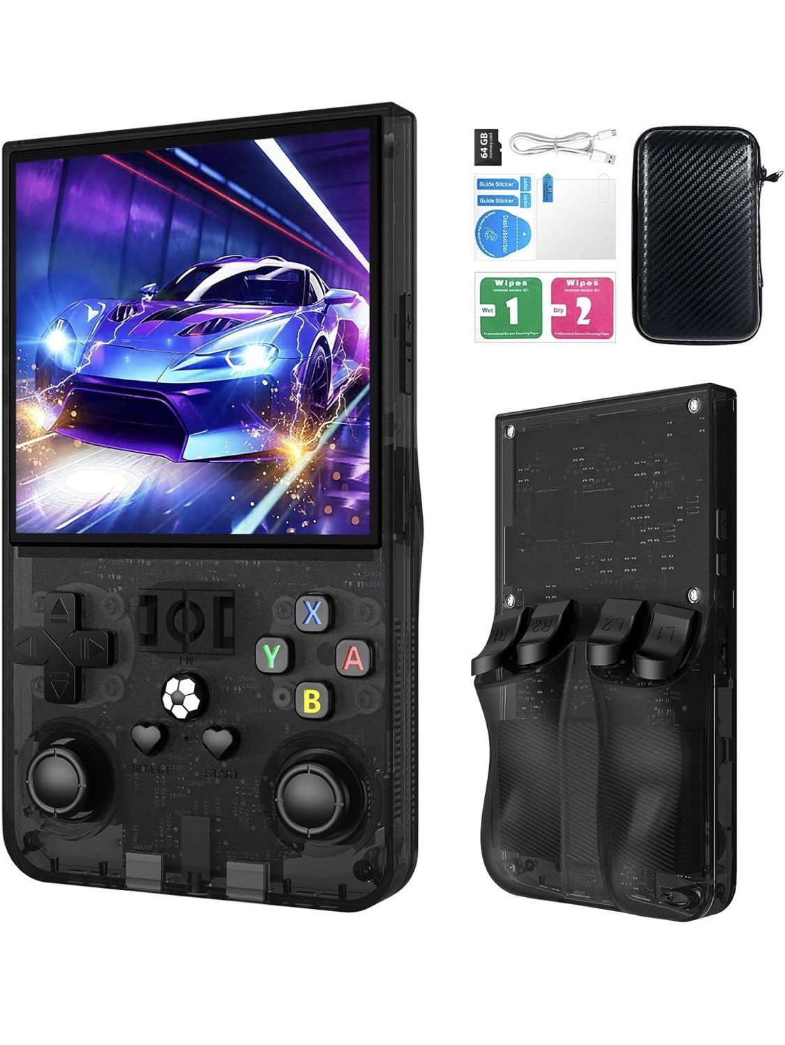 R36TMAX Retro Handheld Game Console, 4.0 Inch IPS HD Screen Retro Gaming