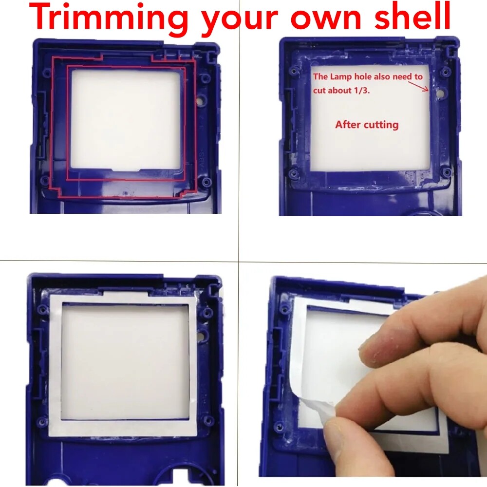 GameBoy Color Q5 XL IPS Backlight Kit with OSD + Pre Trimmed Shell Game Boy GBC