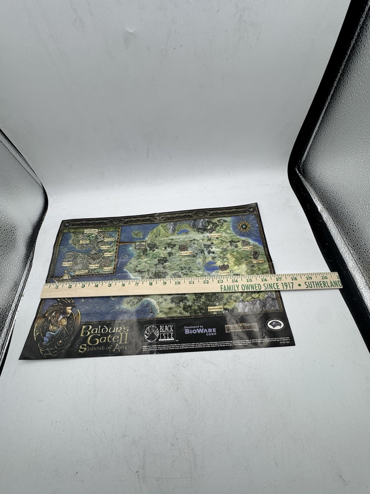 OEM Baldur’s Gate II Shadows of Amn Map Poster ONLY