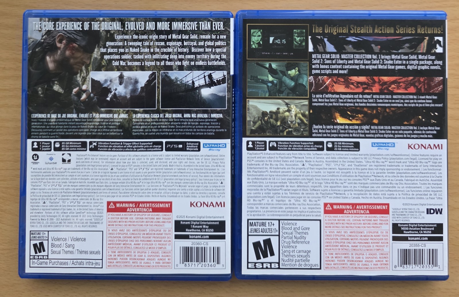Metal Gear Solid Delta: Snake Eater & Master Collection Vol.1 PlayStation 5 PS5