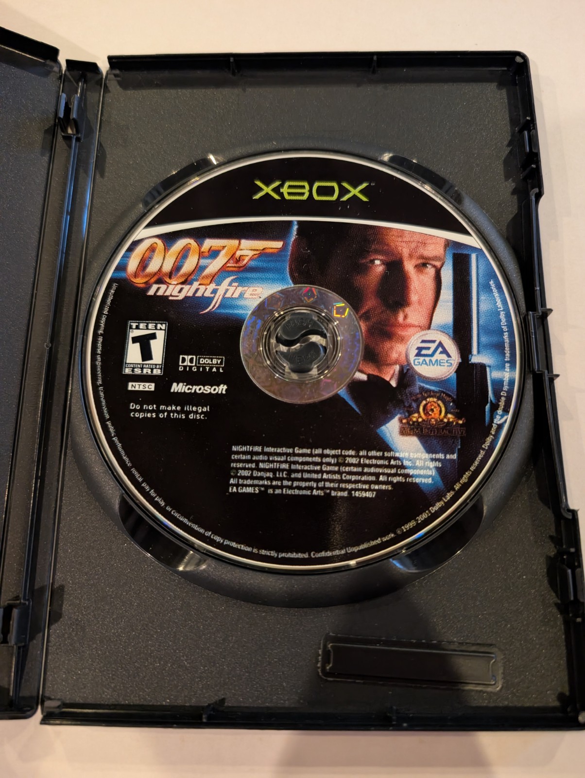 007: NightFire Platinum Hits (Microsoft Xbox, 2003) Tested No Manual