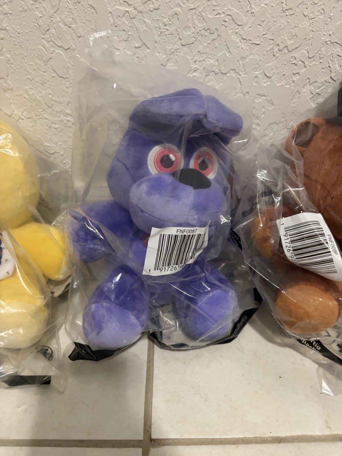 Five Nights at Freddy’s 8” Plush GLOW Eyes 2025 Jazwares FNAF COMPLETE SET of 5