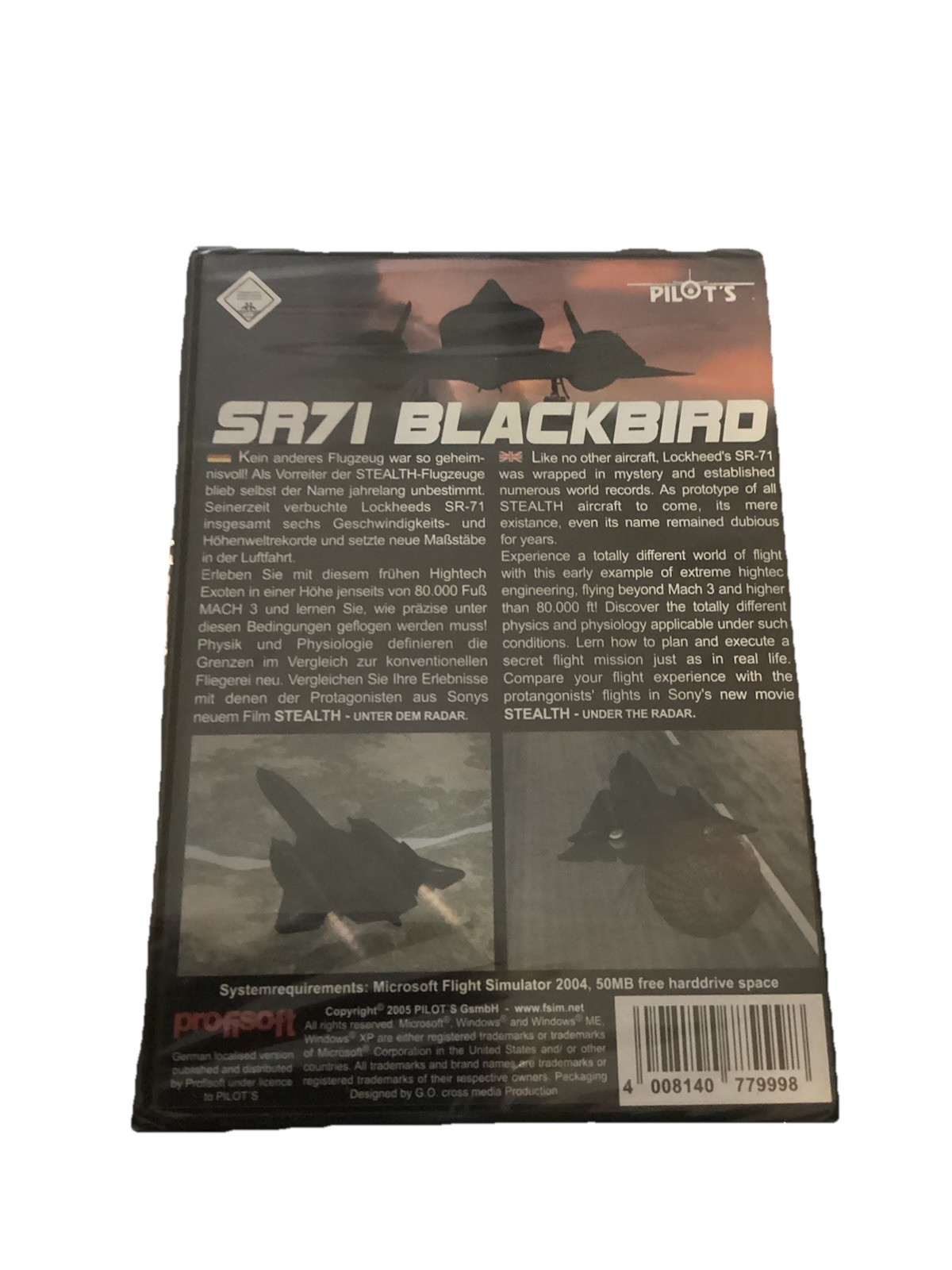 SR-71 Blackbird Stealth PC Game NIB Factory Sealed Mach 3 Flight Sim