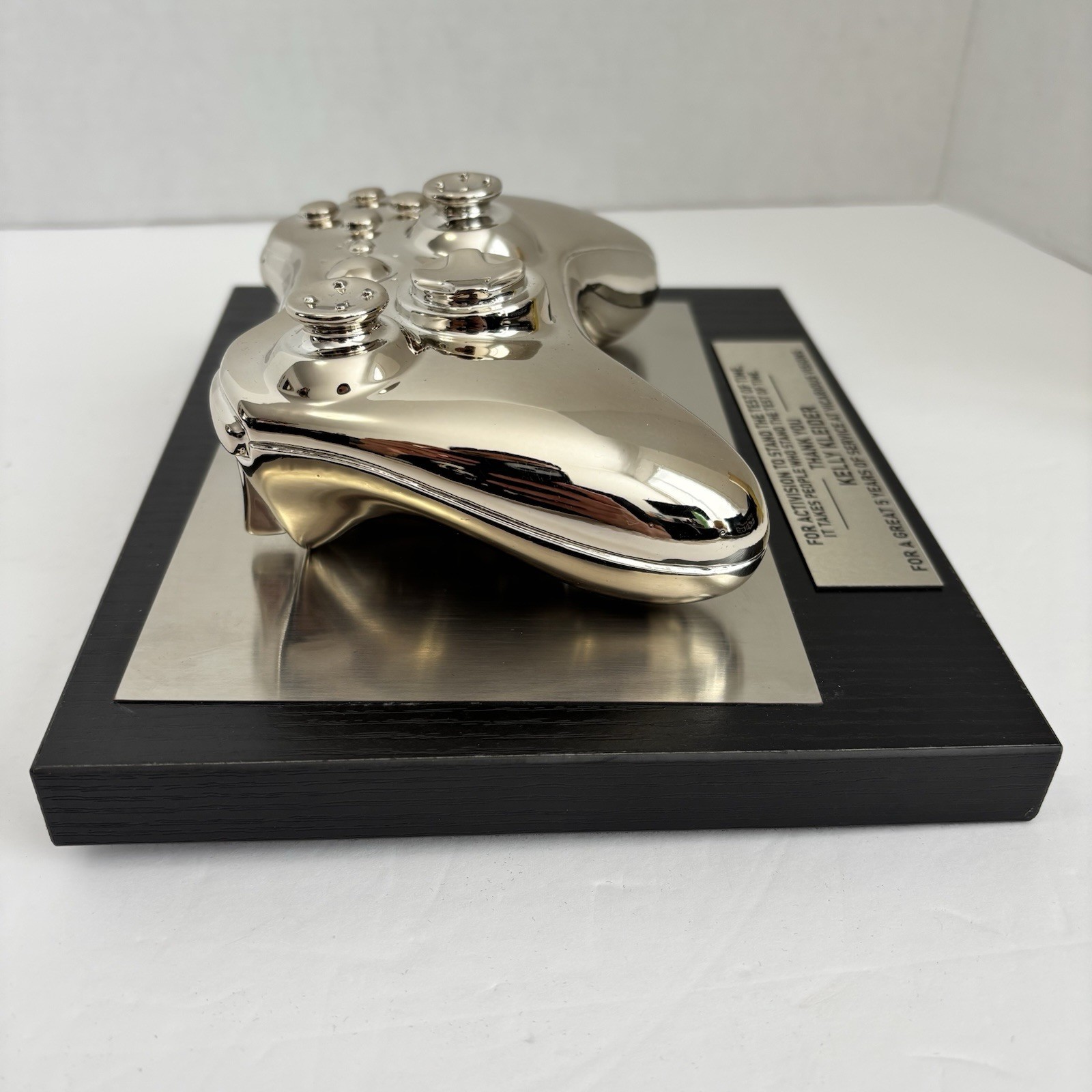 Activision Employee 5 Year Award Video Game Xbox 360 Controller Plaque Gold