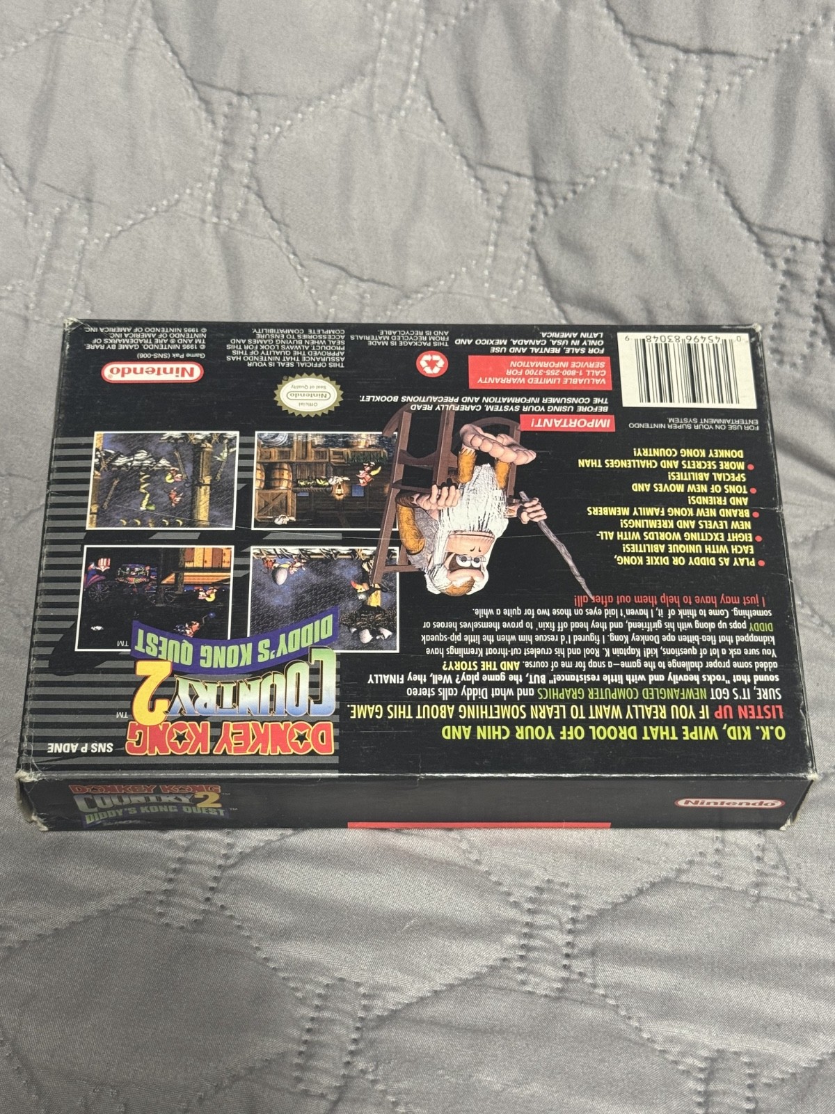 Donkey Kong Country 2 Diddy’s Quest Snes Box Only * Super Nintendo Original box