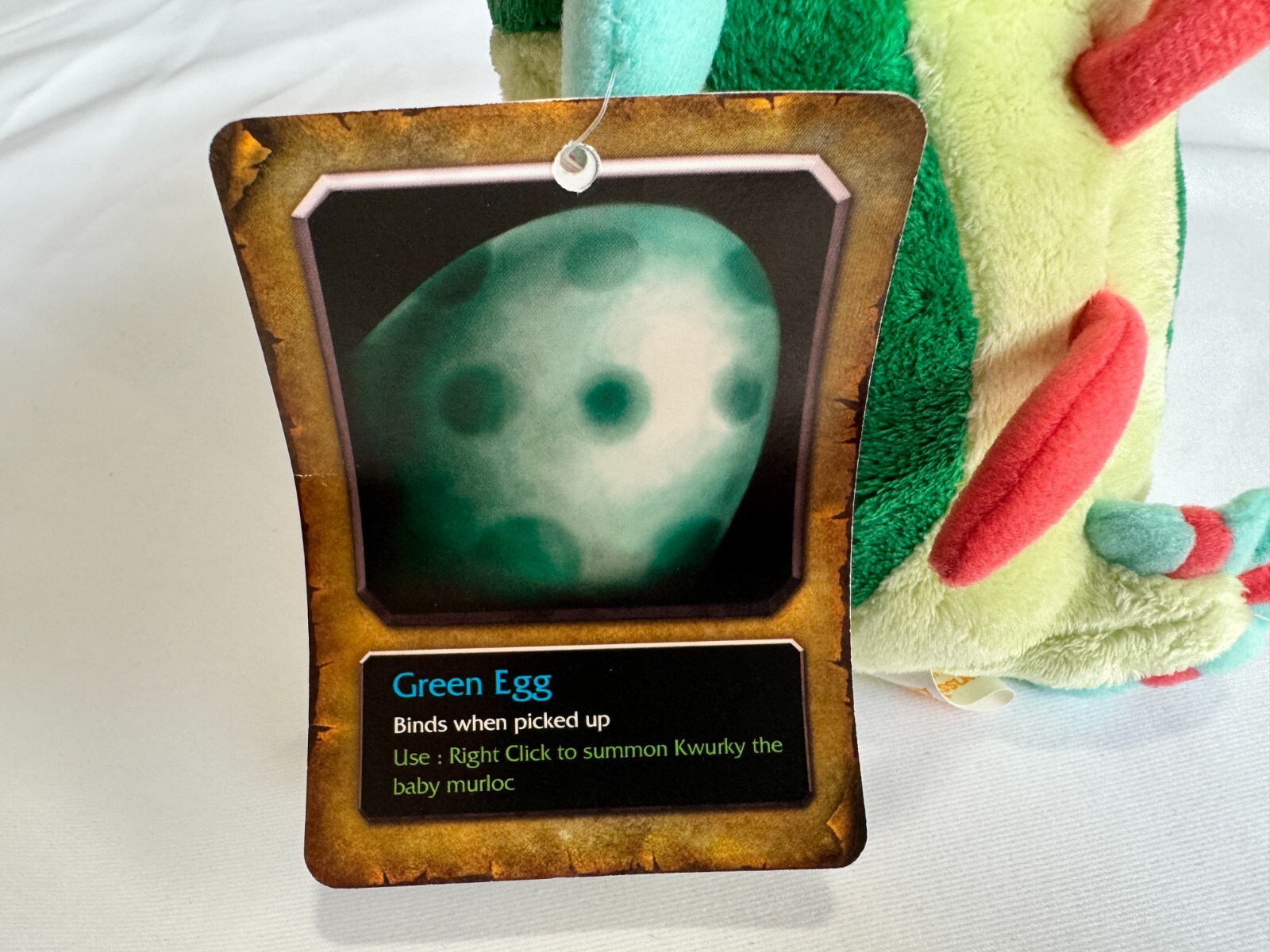 World of Warcraft KWURKY Murloc Plush Blizzard 2009 Blizzcon Green w/ Bag & Tag