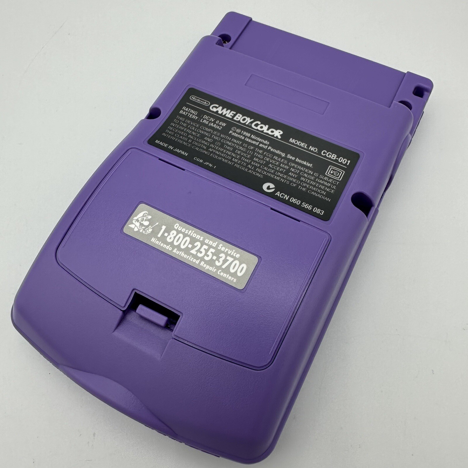 Nintendo Game Boy Color GBC IPS Q5 Laminated Backlit Console Lilac Purple White