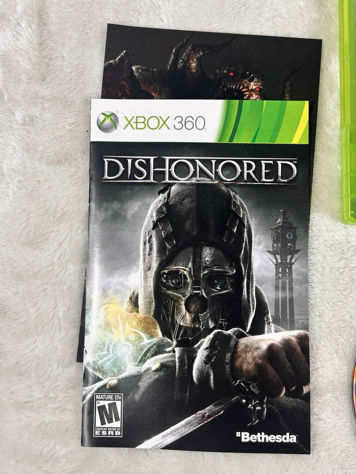 Dishonored (Microsoft Xbox 360, 2012) Complete with Manual Tested