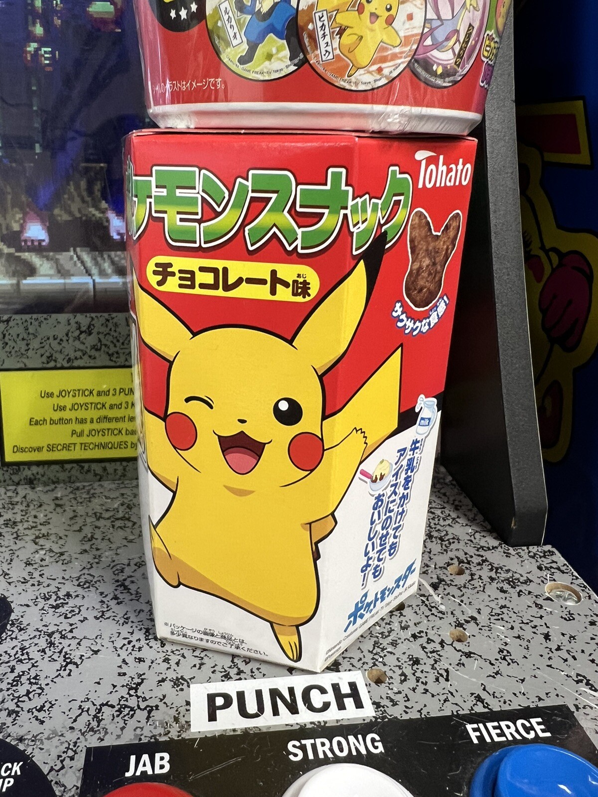 Lot of 3 JP Food Collectibles: Pokemon Noodles + Pikachu Candy + Mario Gummies
