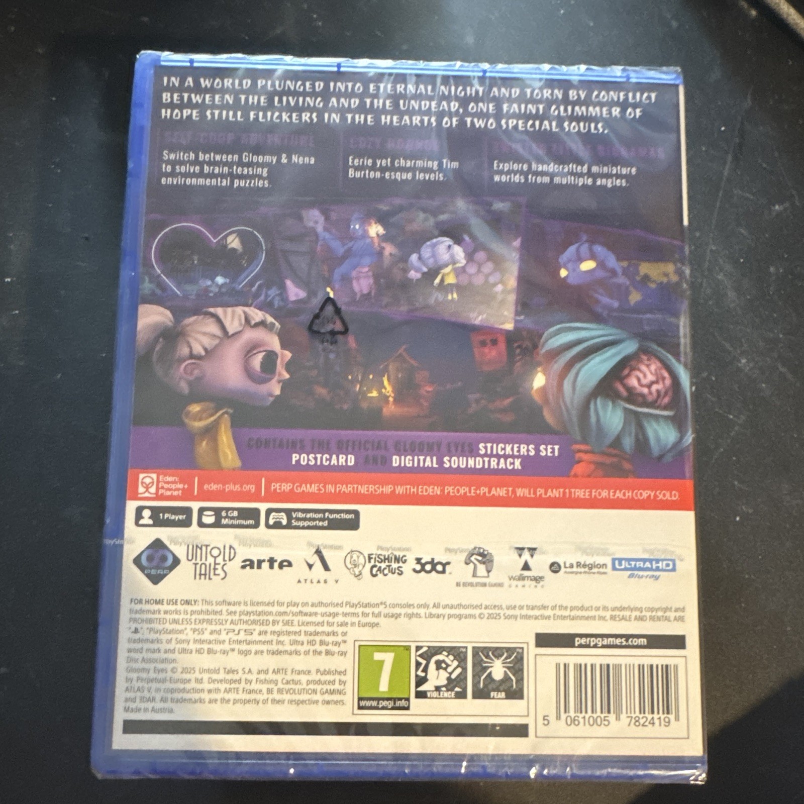 PERP Games Gloomy Eyes PS5 PAL Action Adventure Puzzle PEGI 7 2025 Extras