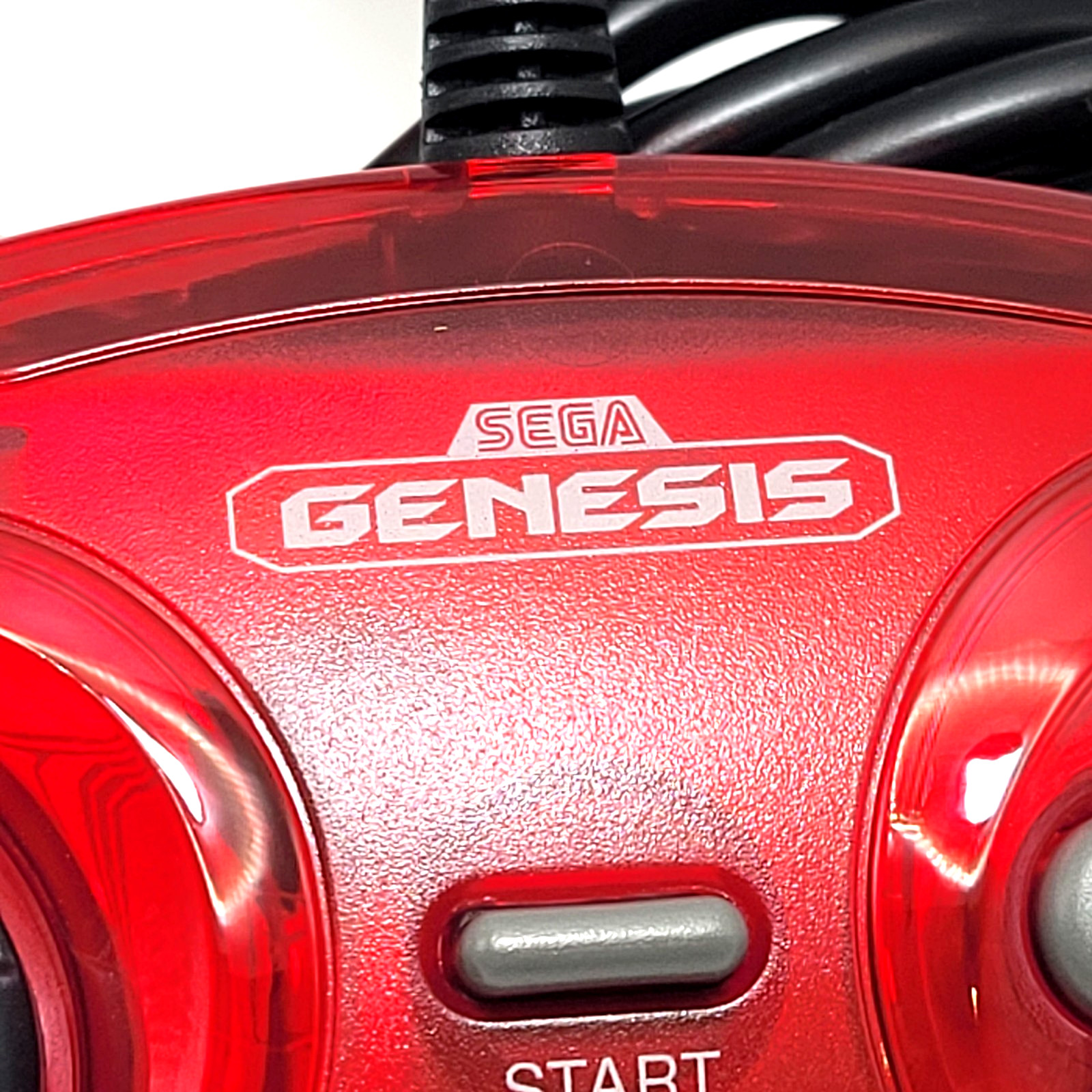 Retro-Bit Official Sega Genesis 6-Button Controller Pad for Sega Genesis – Red