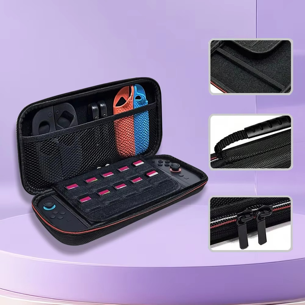 Hard Shell Travel Bag Case for Switch 2 Portable Storage Black