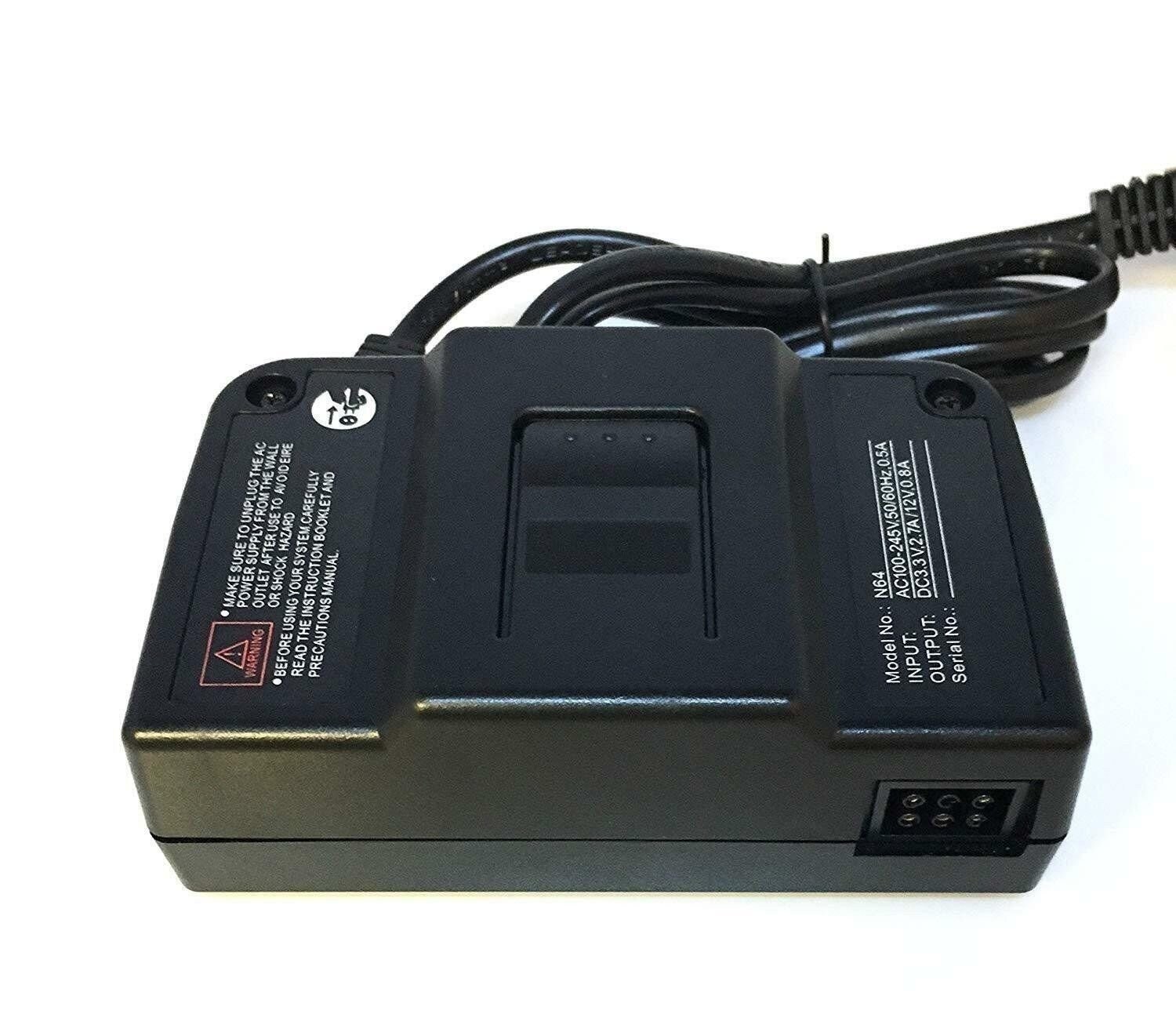 New Nintendo 64 AC Adapter Power Supply Video Game Console Cord Cable N64 Charge