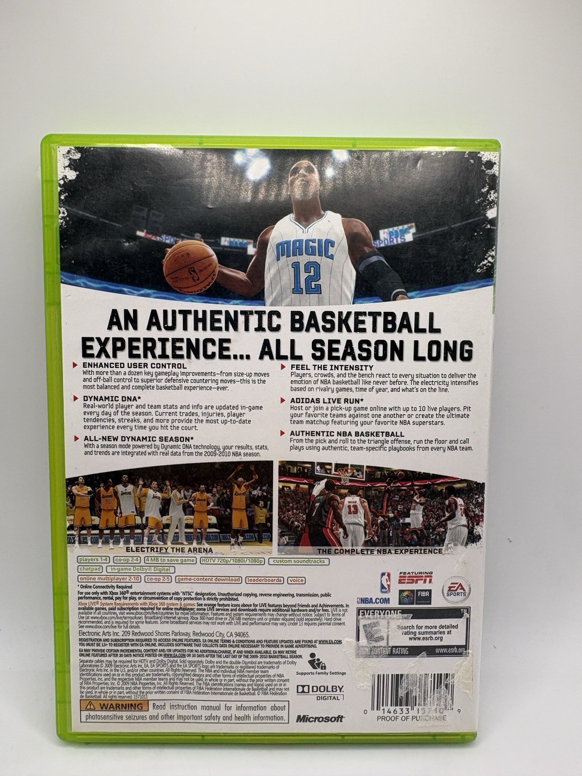 EA Sports NBA Live 10 Xbox 360 Basketball Game CIB Tested