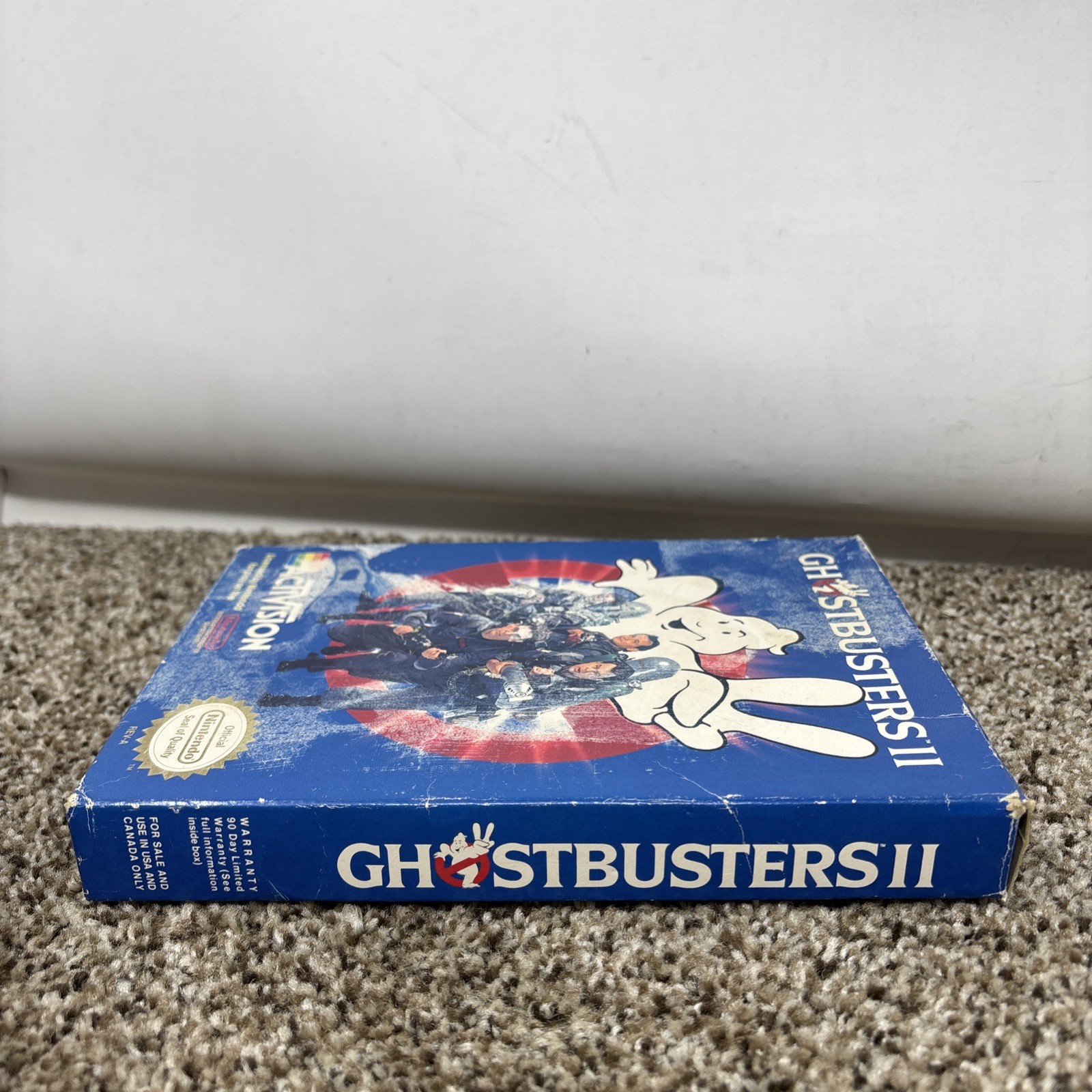 ROUGH!!!!!!! COMPLETE Ghostbusters II Nintendo Classic NES Game w/ Box & Manual