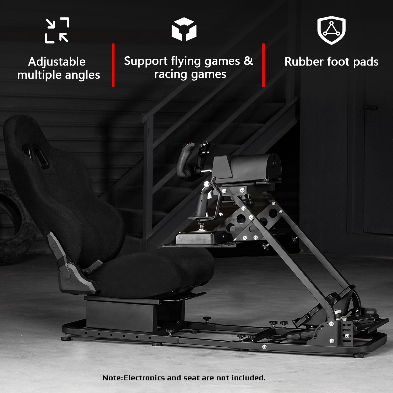 Dardoo Flight & Racing Simulator Cockpit Foldable Fits For Logitech Thrustmaster