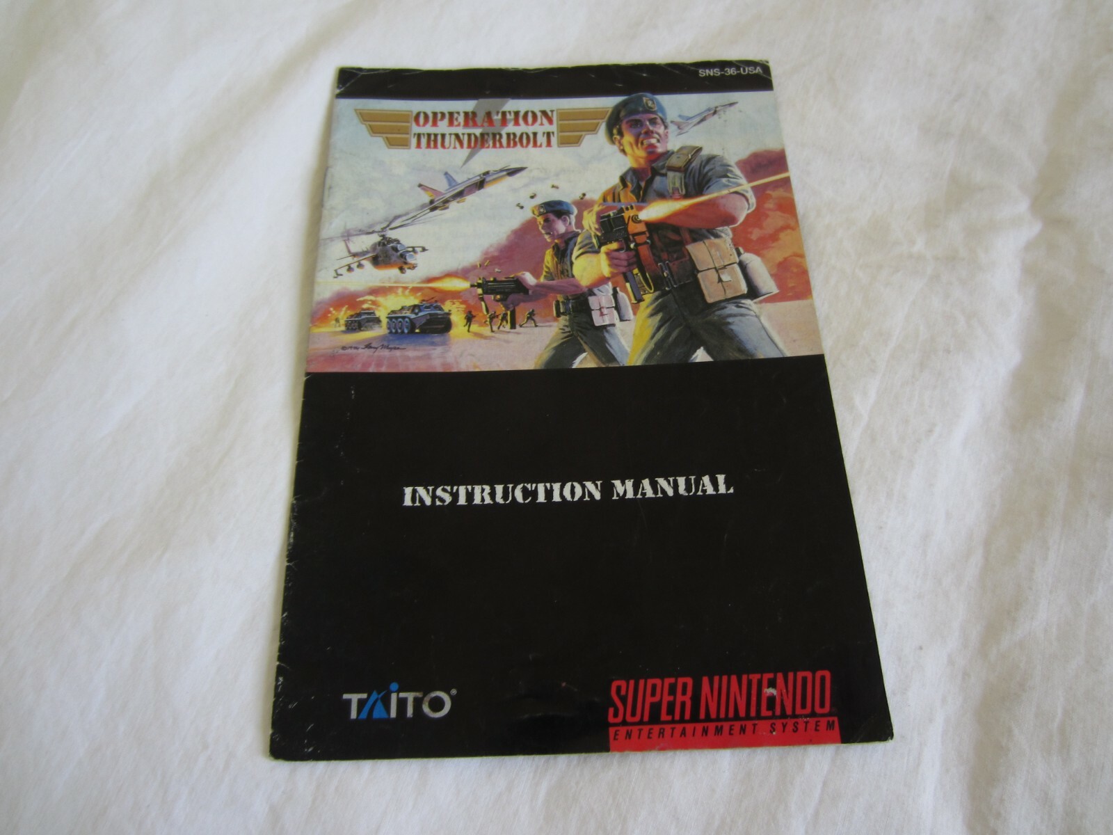 Operation Thunderbolt (SNES) Super Nintendo CIB Complete Box 1994 Taito RARE