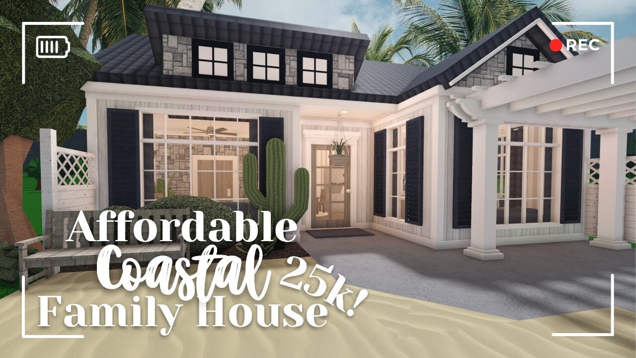 BLOXBURG 25k AFFORDABLE COASTAL HOME!FAST AND DETAILED BUILDER FOR CHEAP PRICE