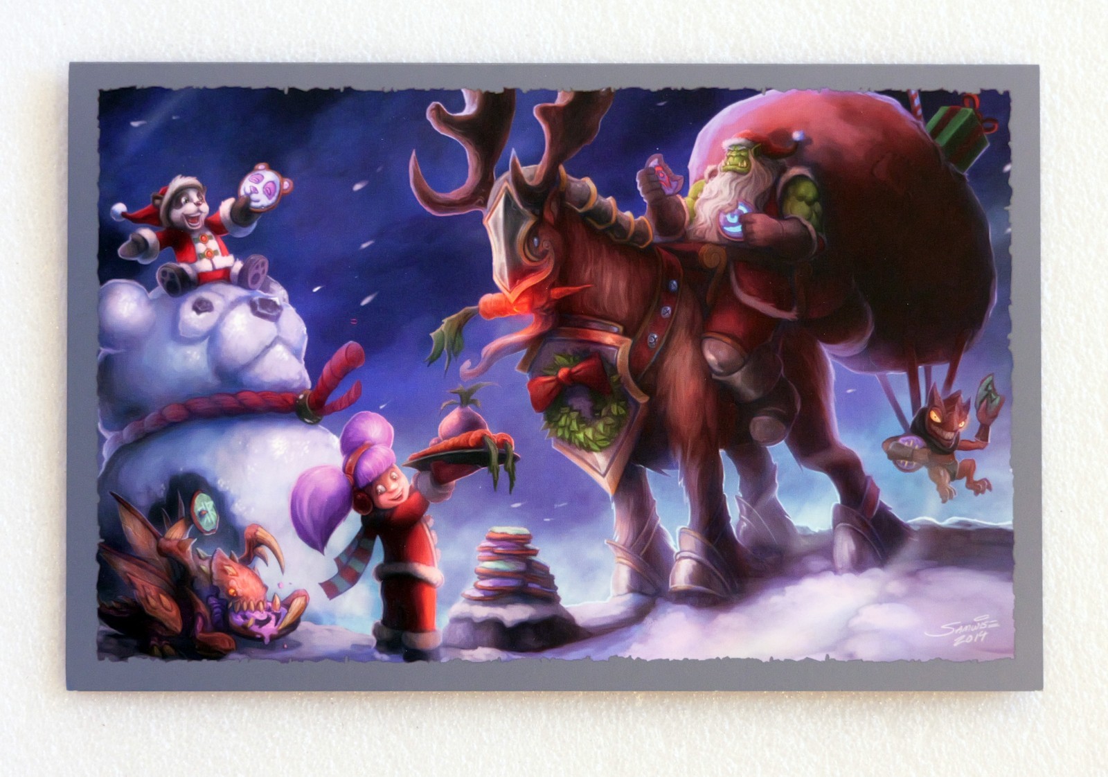 Blizzard Entertainment Christmas Cards (14 cards, 8 different designs), Unused