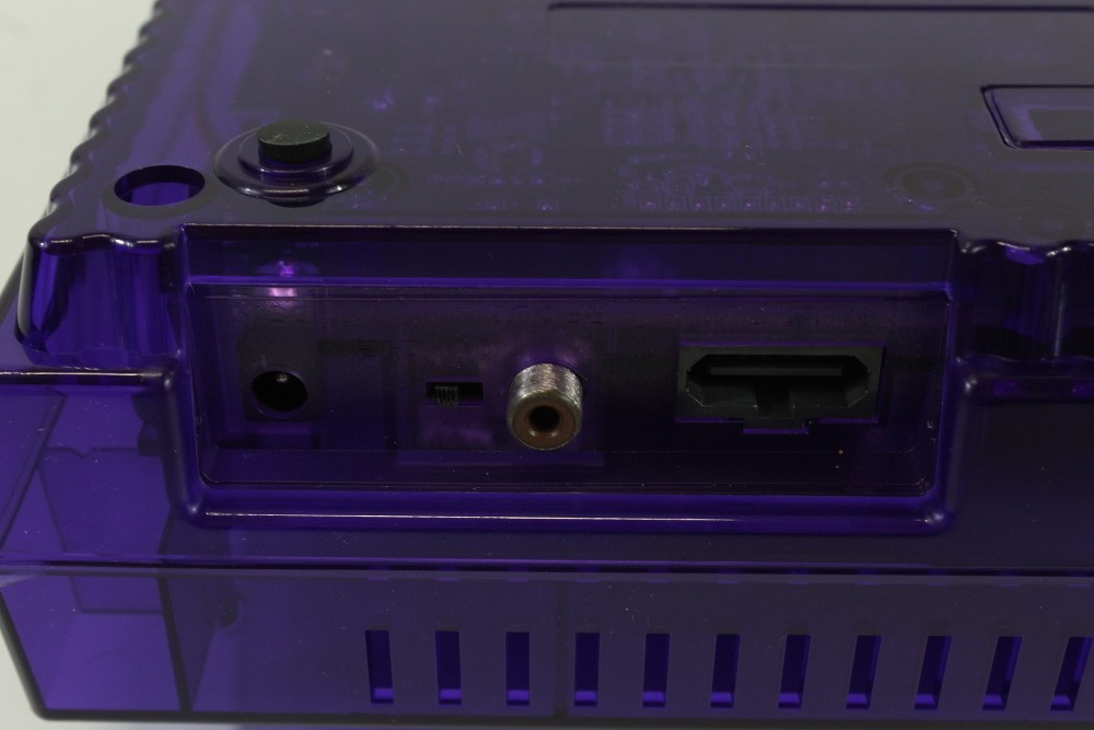 Super Nintendo Clear Purple Console SNES SFC Converted AC S-Video HDMI Adapter 1