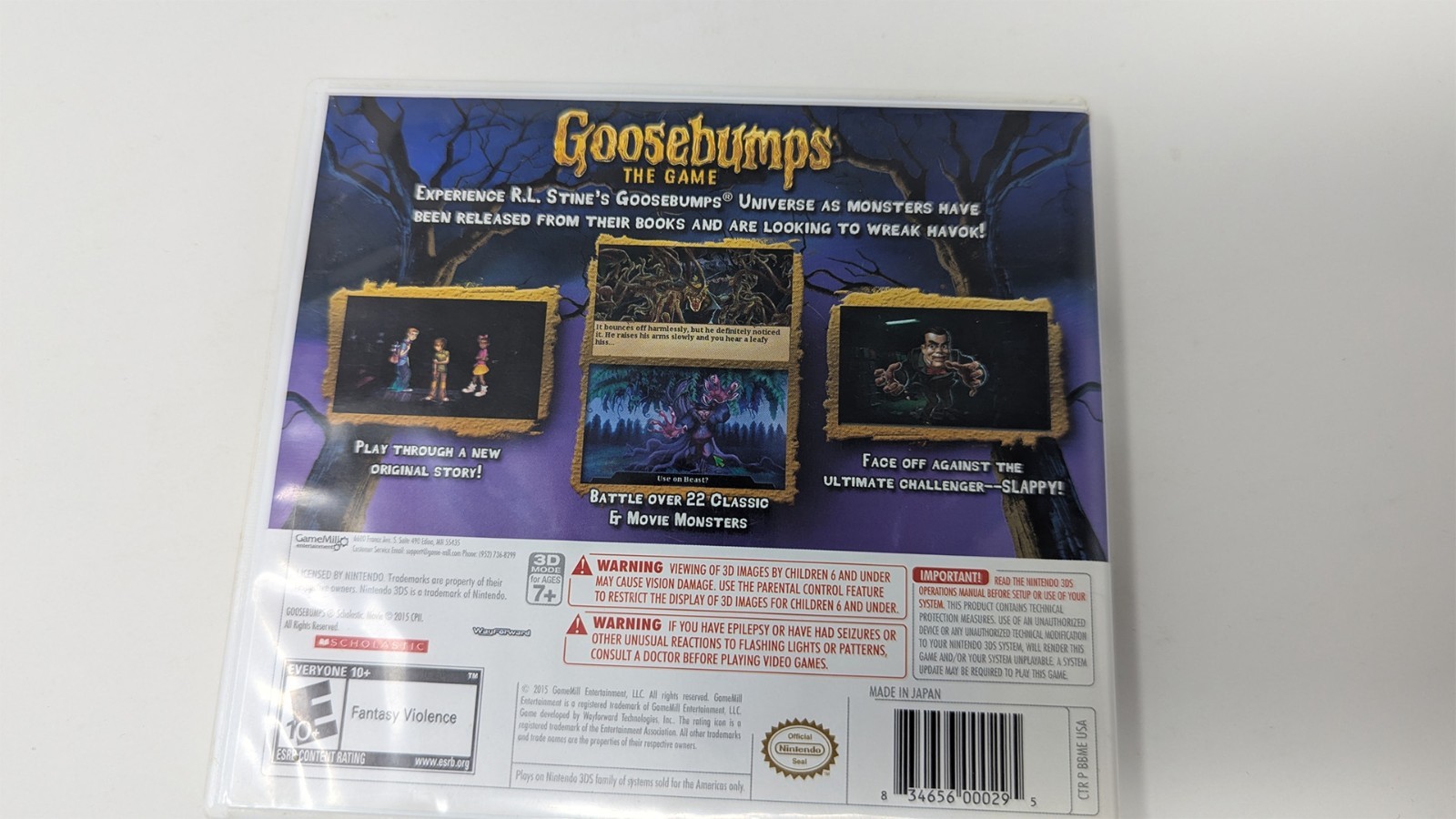 Goosebumps: The Game (Nintendo 3DS) Case (No Game)