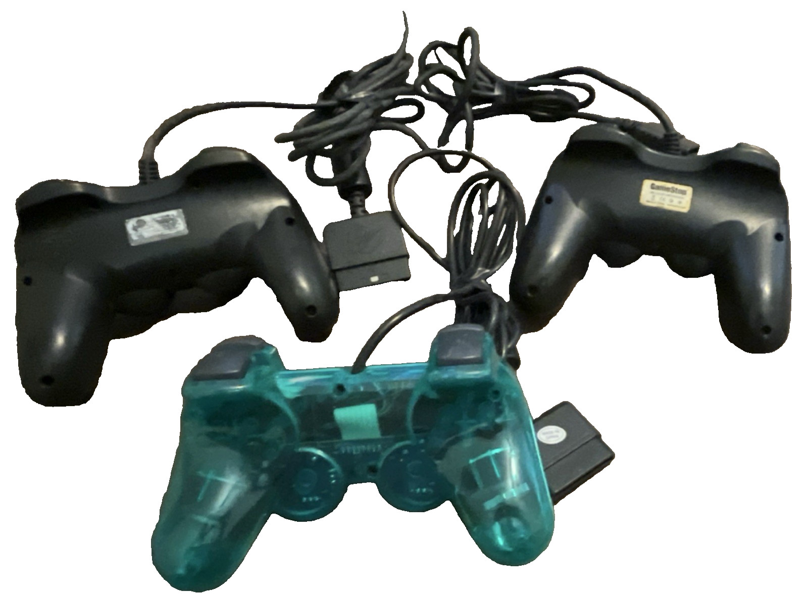 Wired PS2 Controllers Mixed Lot of 3 for PlayStation 2 Tested Working
