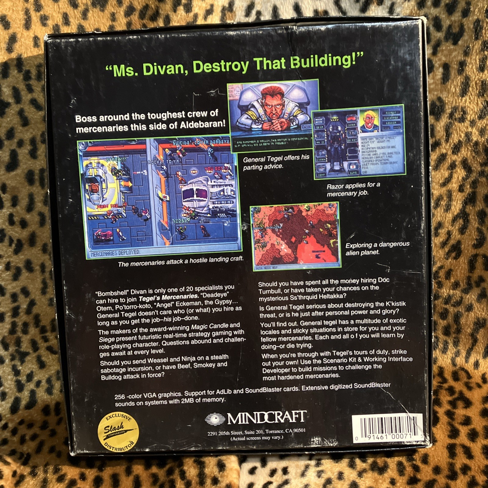 Tegel’s Mercenaries Computer Game PC 3.5″ Mindscape 1992 IBM Big Box CIB