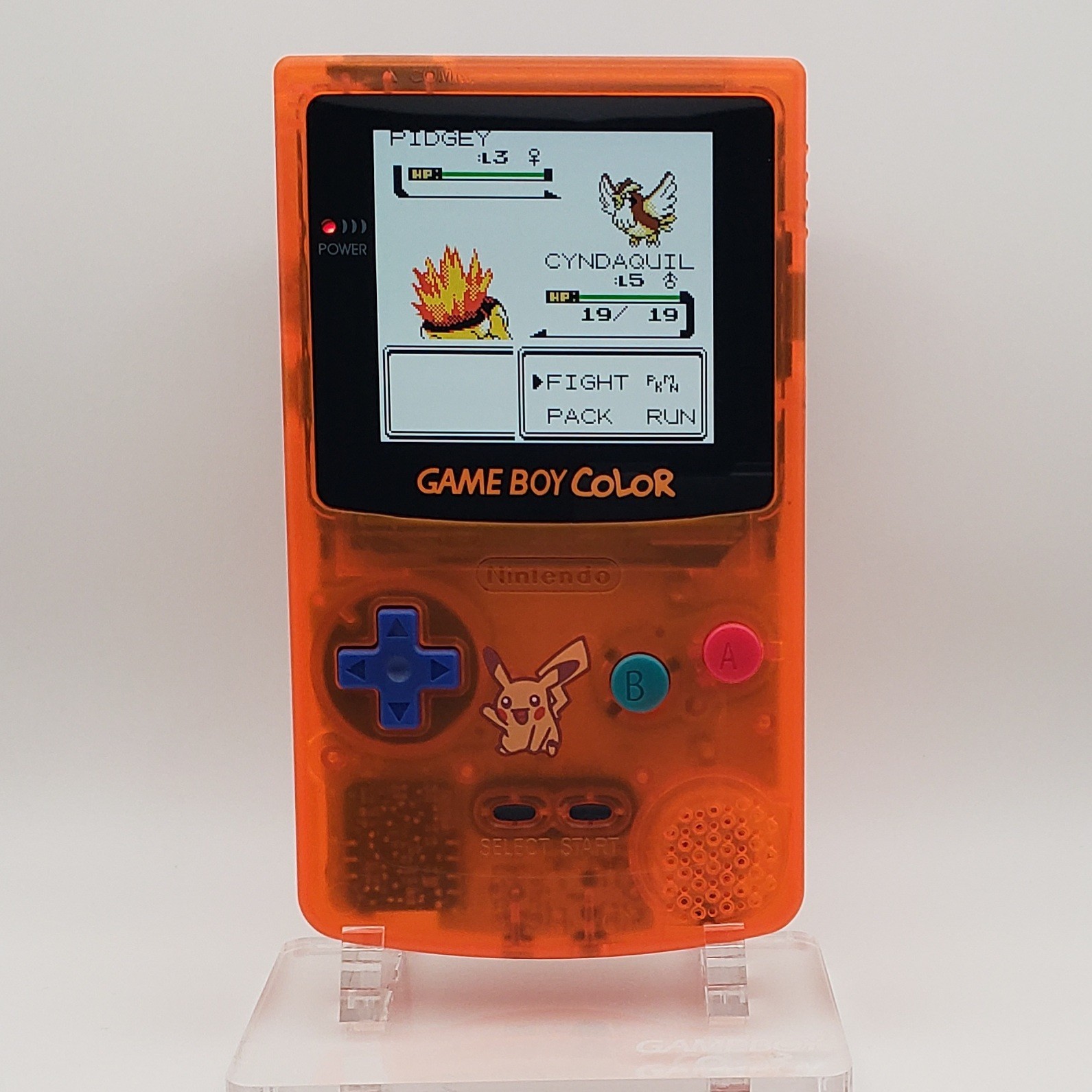 Laminated OLED Screen – Pikachu Game Boy Color – Upgraded Original GBC