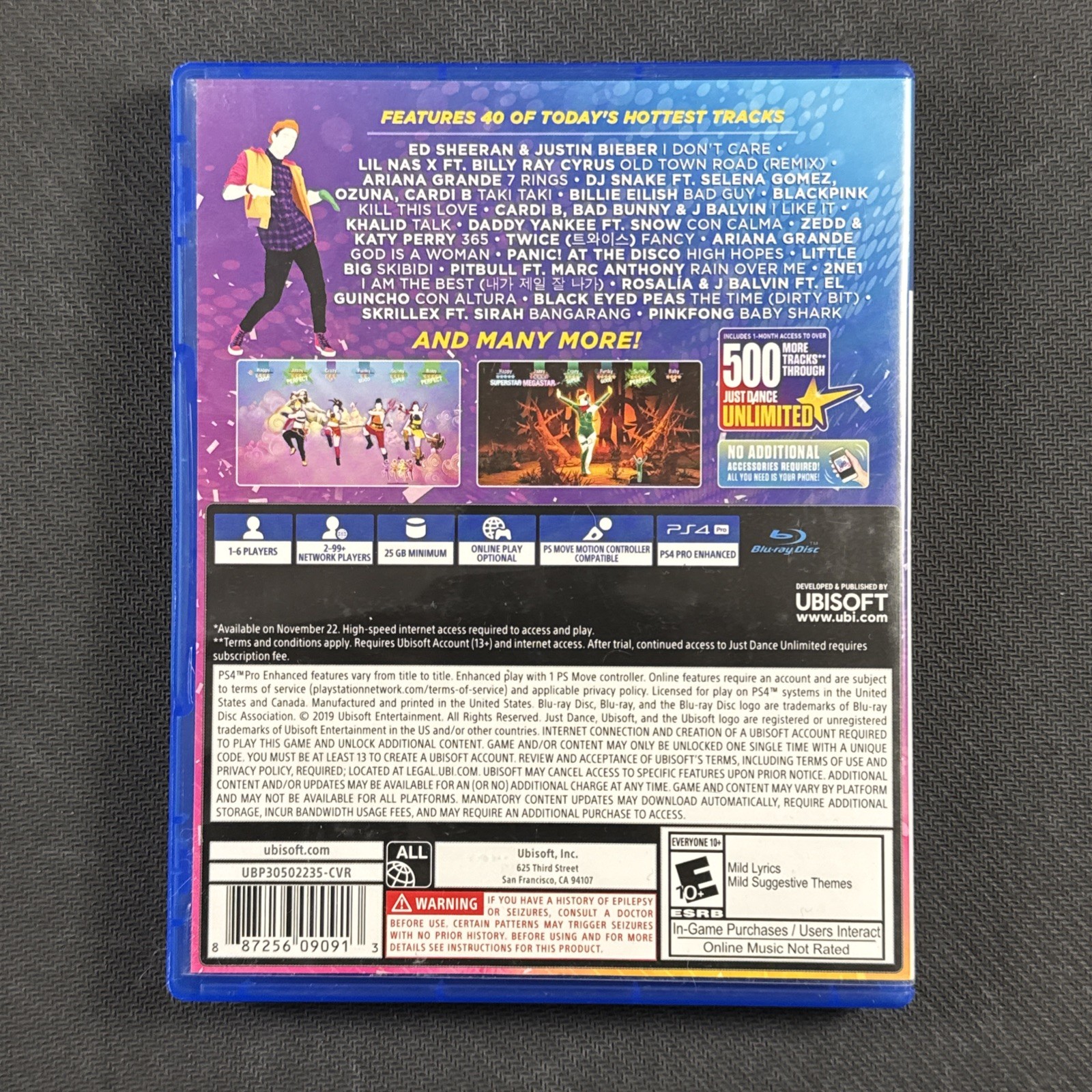 Just Dance 2020 Sony PlayStation 4 PS4 Game & Case Tested Blue Label Authentic