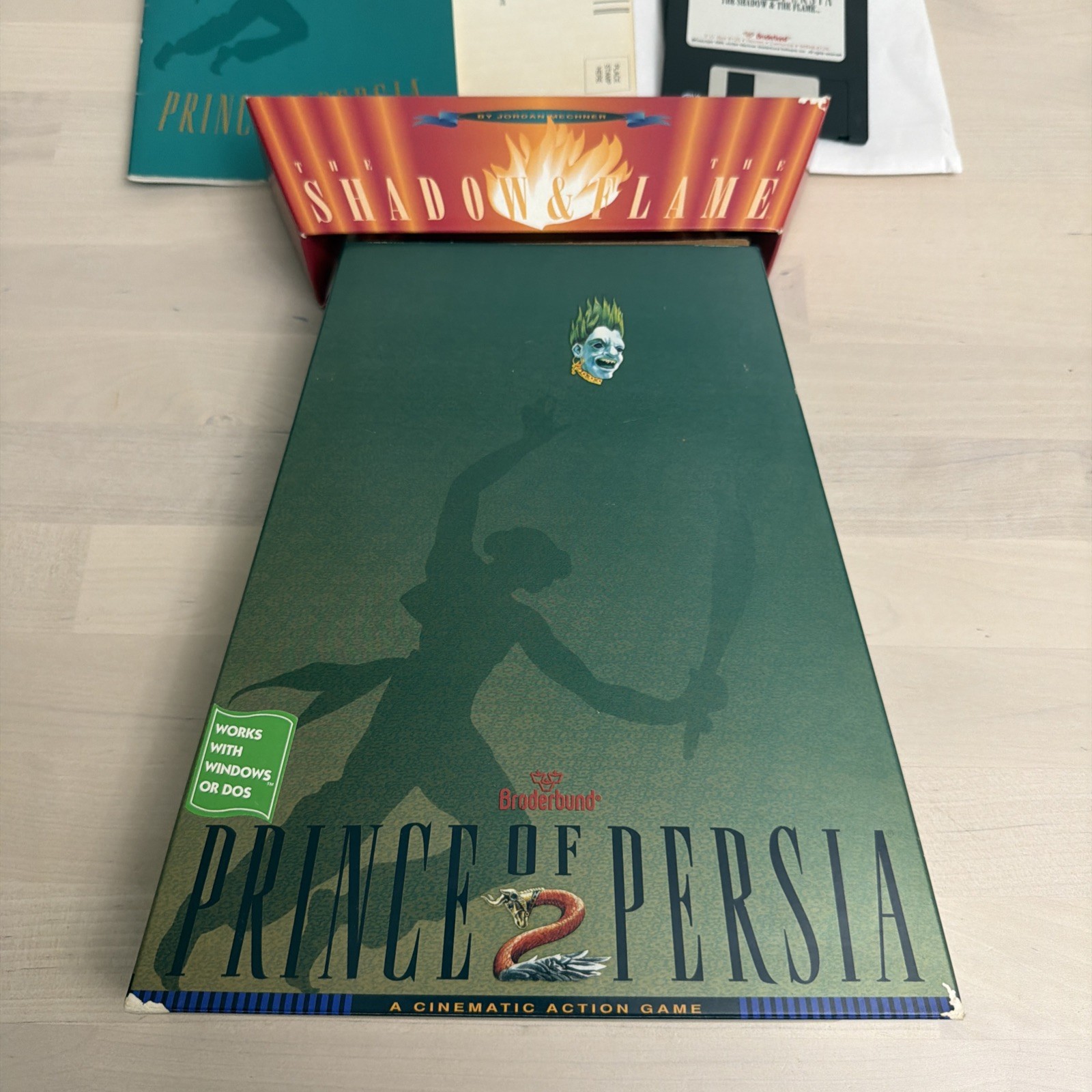 Prince of Persia 2: The Shadow and The Flame 1993 Broderbund 3.5” PC Trapezoid