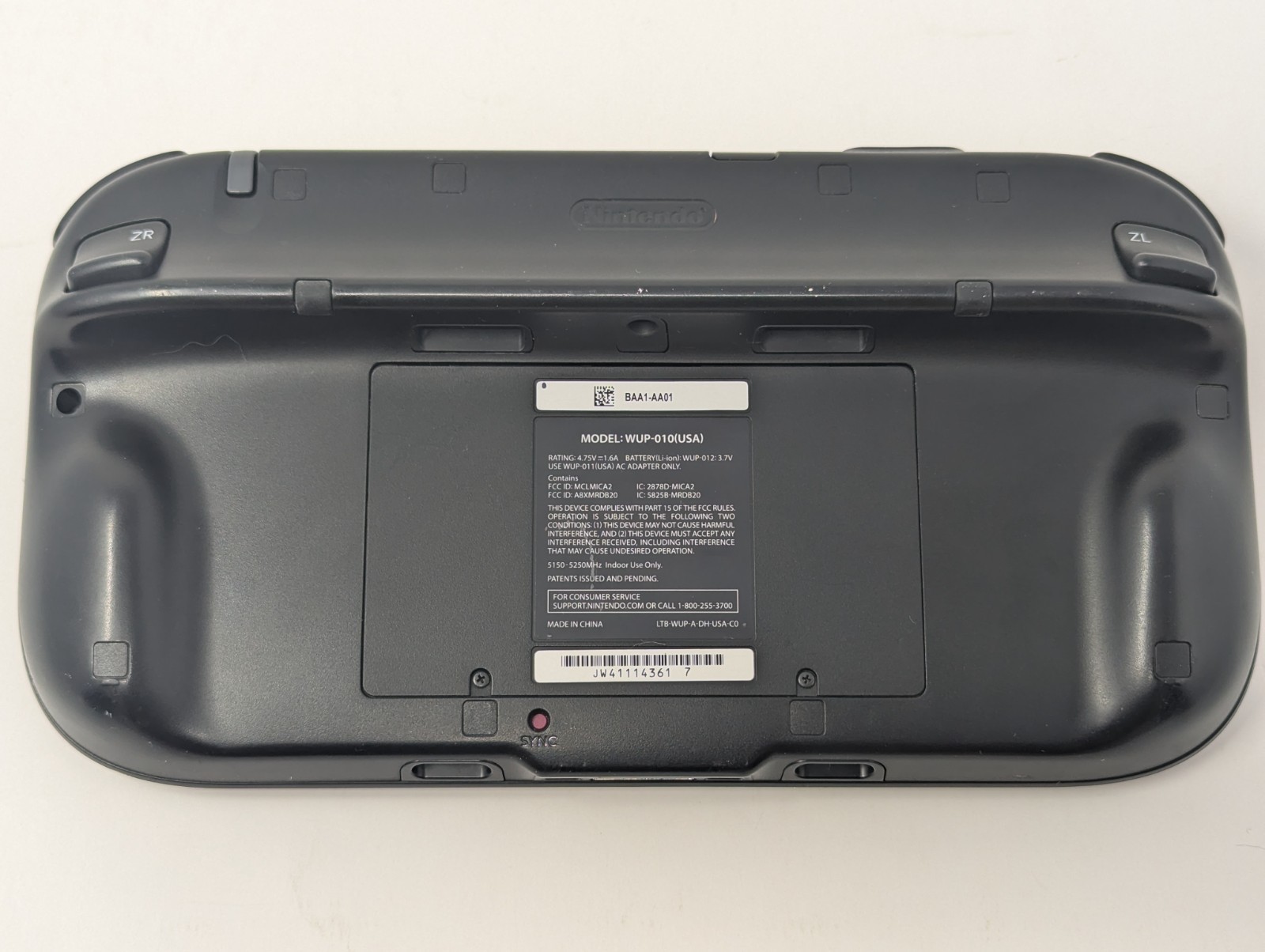 Nintendo Wii U GamePad WUP-010 (USA) Black Wireless Touchscreen Only