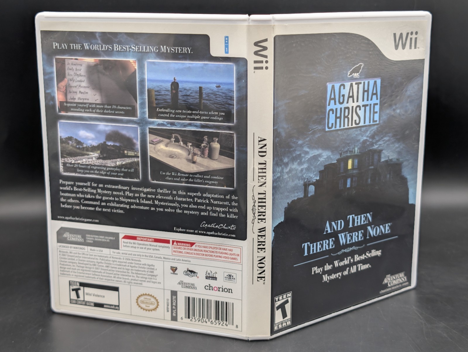 Agatha Christie Then There Were None ( Nintendo Wii ) CIB W/ Reg Card -Near Mint