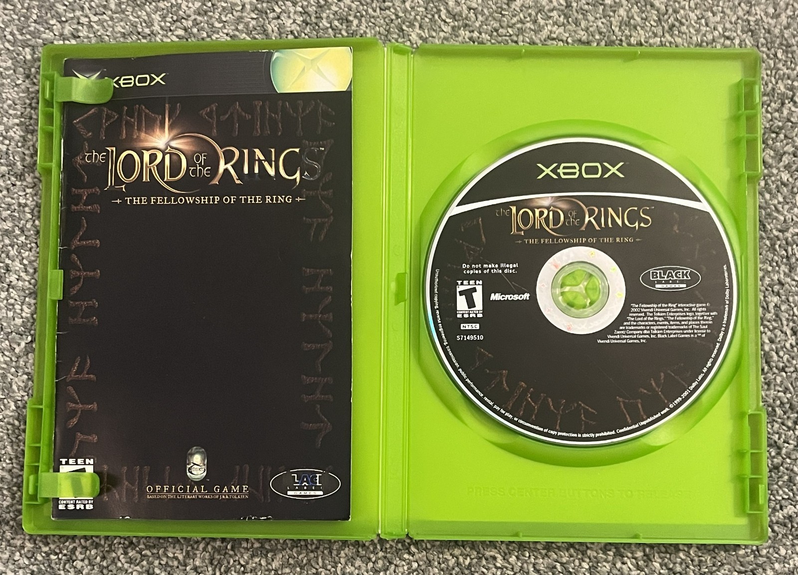 Lord of the Rings: The Fellowship of the Ring (Original Xbox) CIB Complete Game