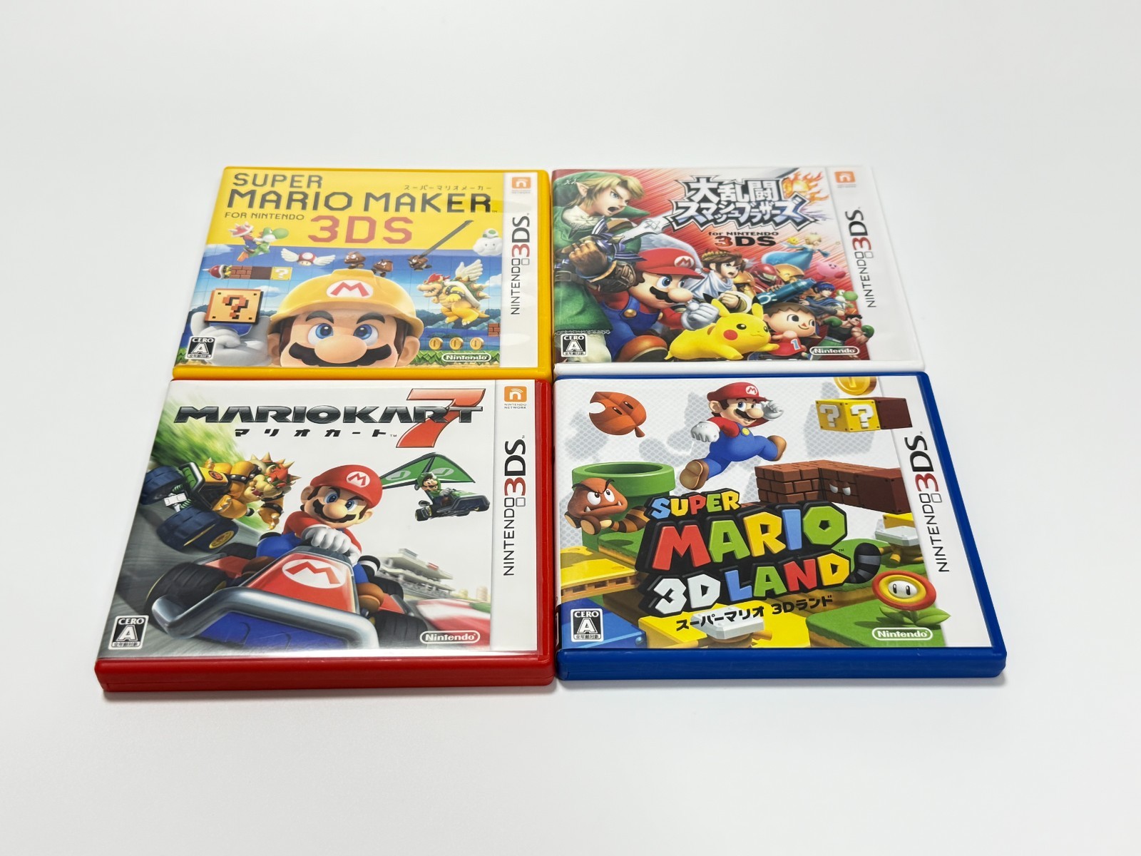 New Nintendo 3DS LL Metallic Blue Console CIB + Mario Kart 7 Smash 3D Land Maker