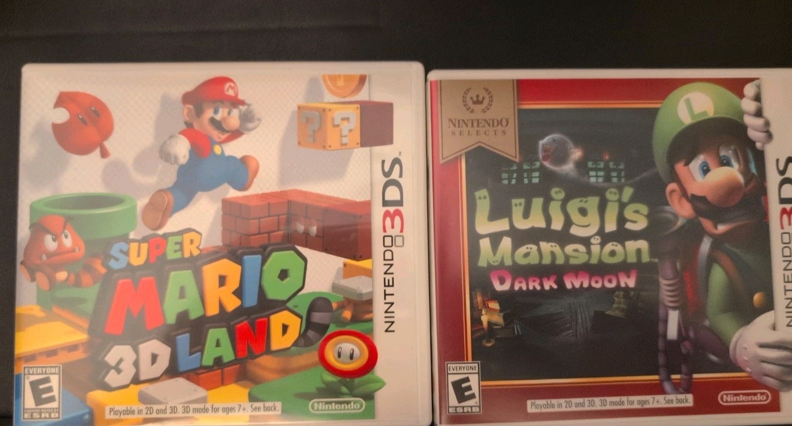 Lot of 2 3ds Games – lugis mansion – Super Mario 3D Land Complete