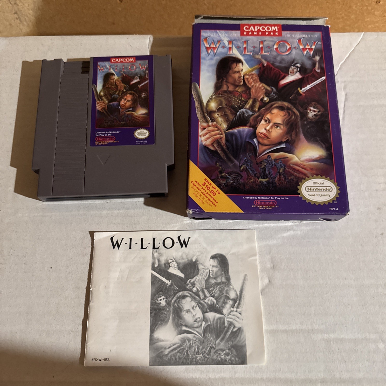 Capcom’s Willow for Nintendo (NES) CIB