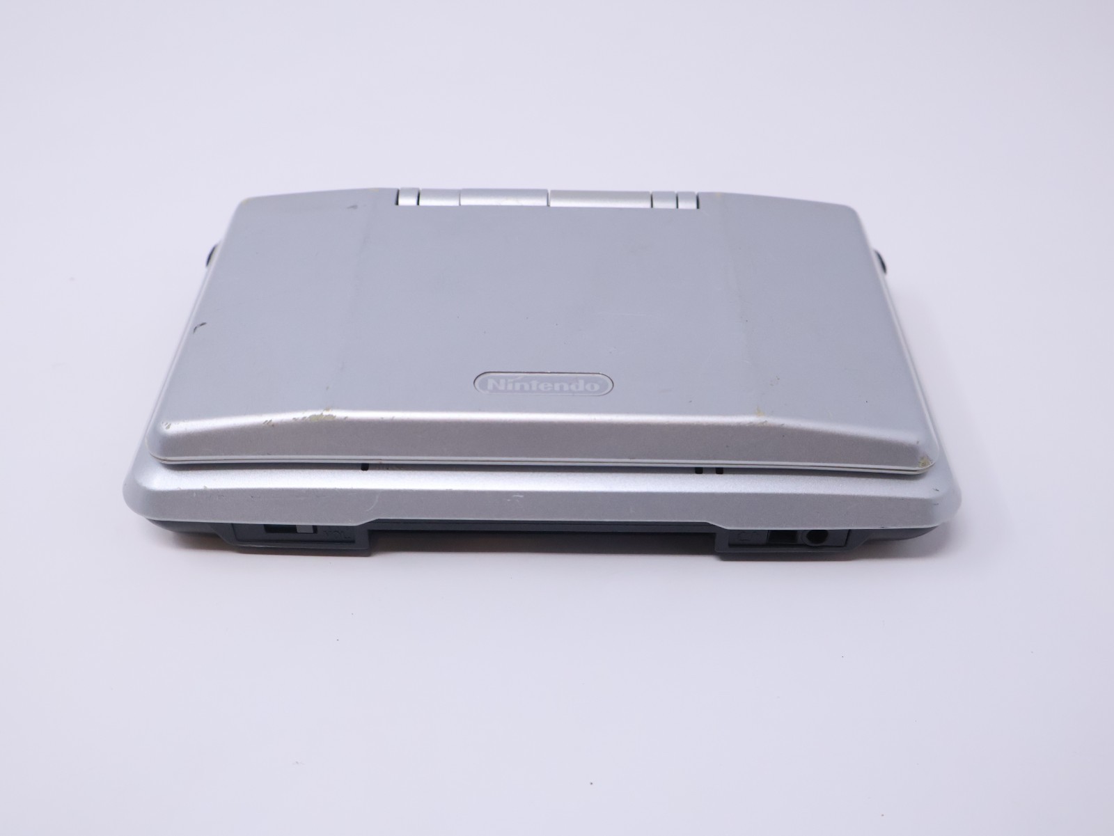Nintendo DS Titanium Silver For Parts Handheld Console Good Shell & Hinge