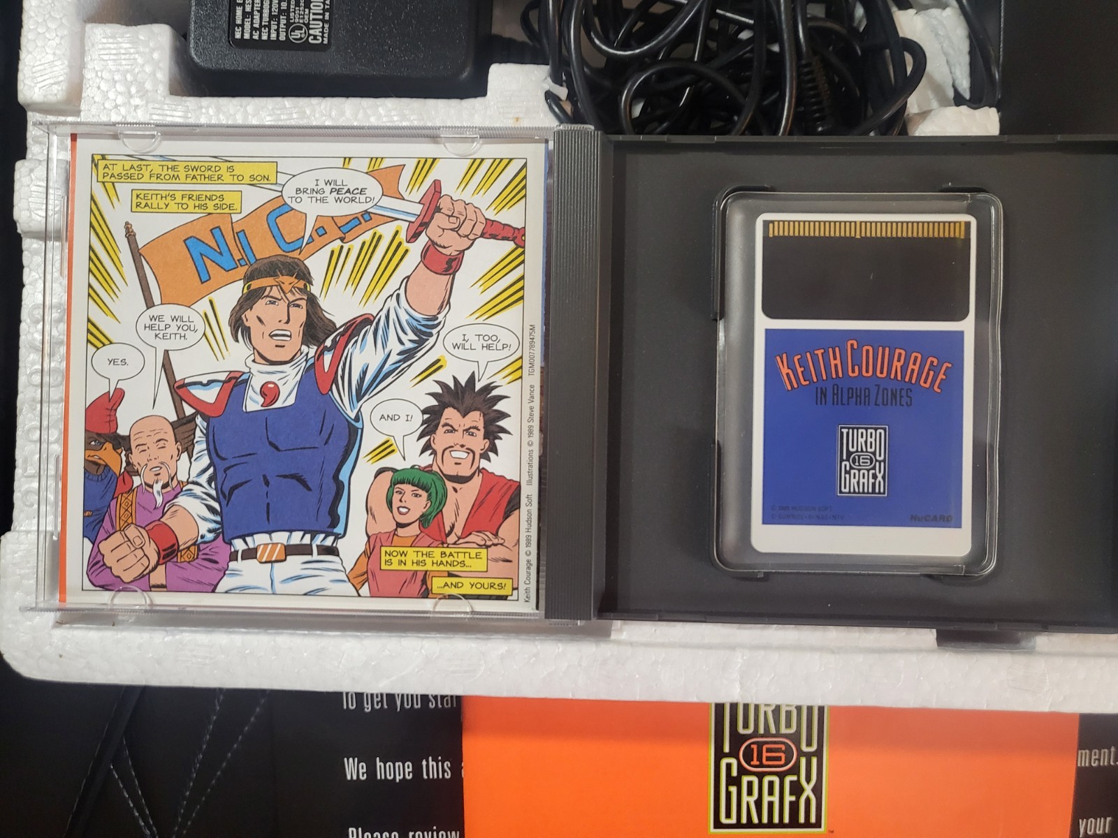 NEC TurboGrafx-16 Console Box Keith Courage Alien Crush