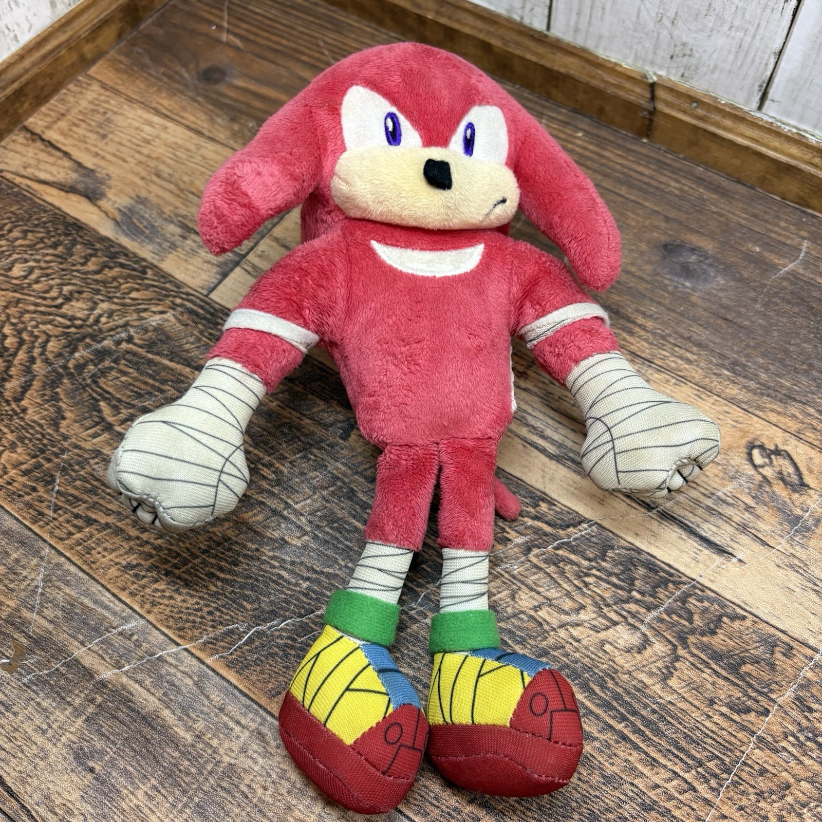 Sonic The Hedgehog Sonic Boom KNUCKLES Plush Toy RARE TOMY 8” 2014