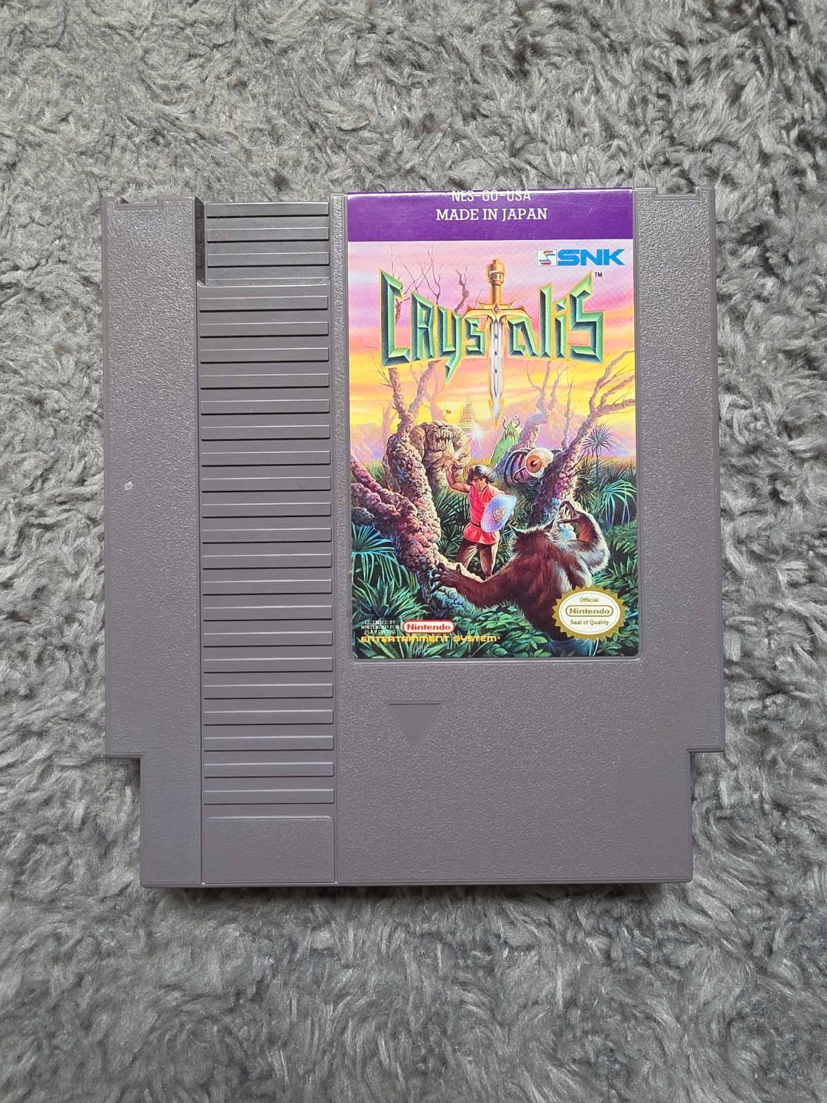 Crystalis NES Nintendo Authentic Cartridge Only Tested Clean Label SNK RPG