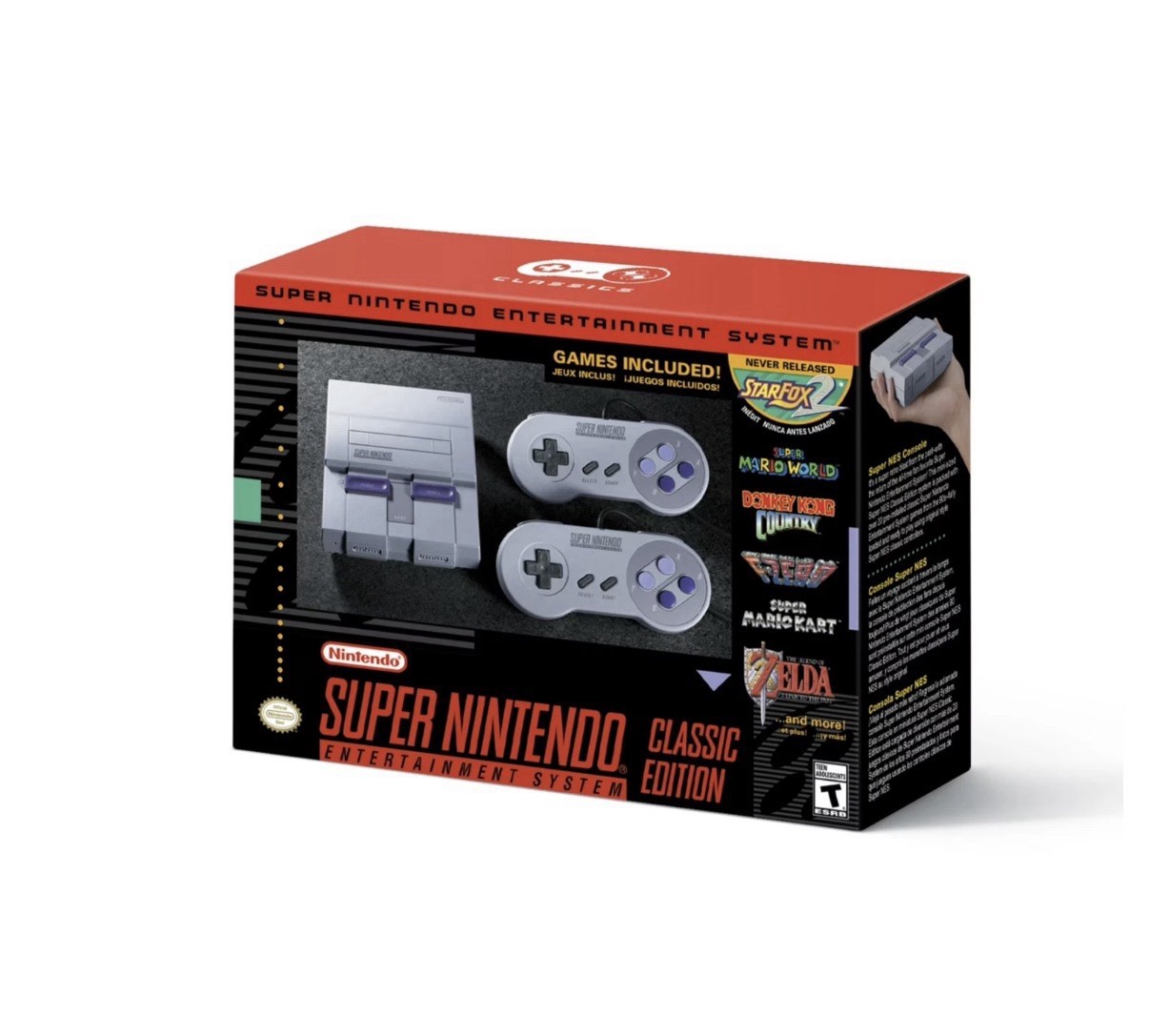 Super Nintendo SNES Mini Classic Edition Console with 2 Controllers (NO BOX)