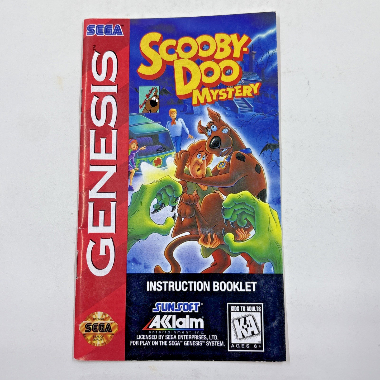 Scooby-Doo Mystery (Sega Genesis) Authentic Cartridge/Booklet Only -Tested