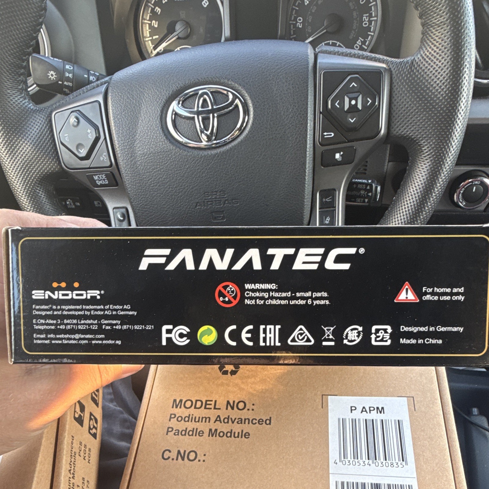 Fanatec Podium Advanced Paddle Module P APM Multi-Platform Black/Yellow