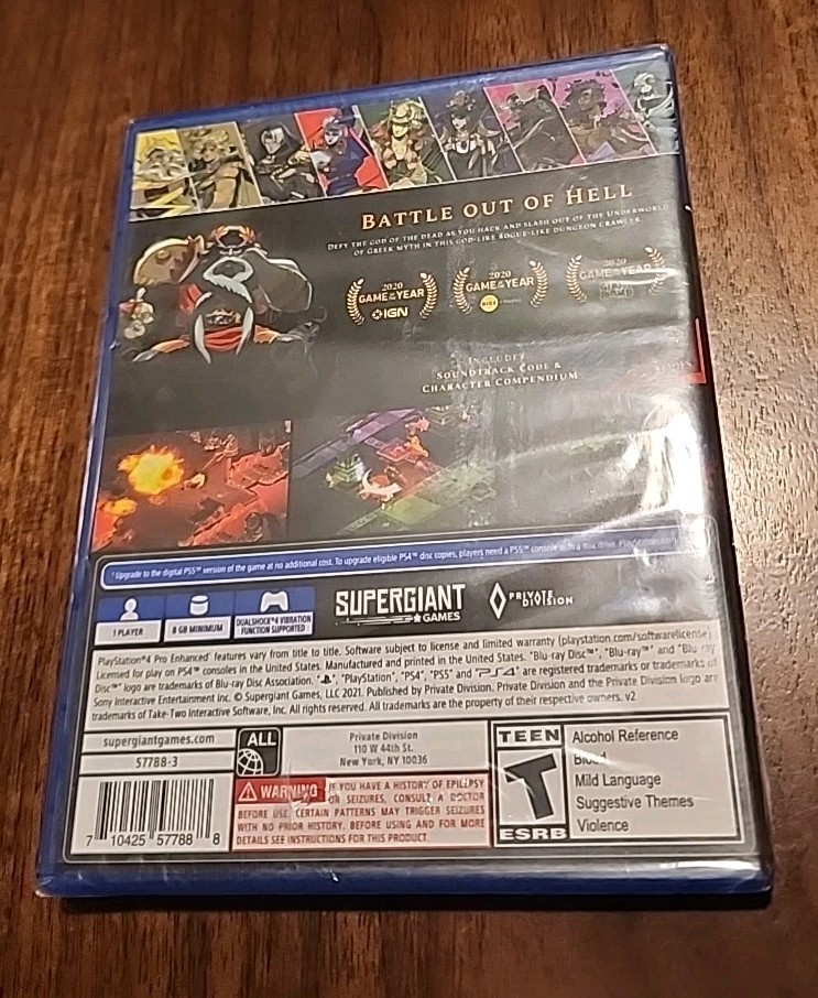 NEW! Hades For Sony PlayStation 4 / PS4. SEALED! PS5 Upgrade Available
