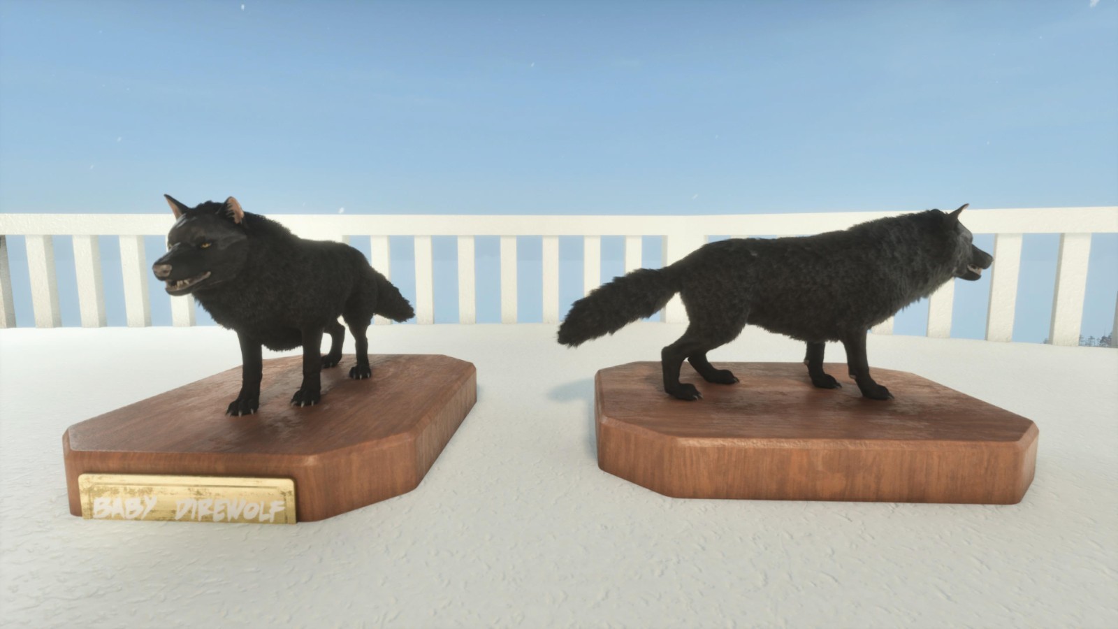 ARK ASCENDED PVE PAIR BABY DIREWOLF BLACK ID79 NEW TOPSTATUS PC/XBOX/PS5